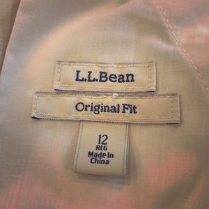 LL bean khaki pants.